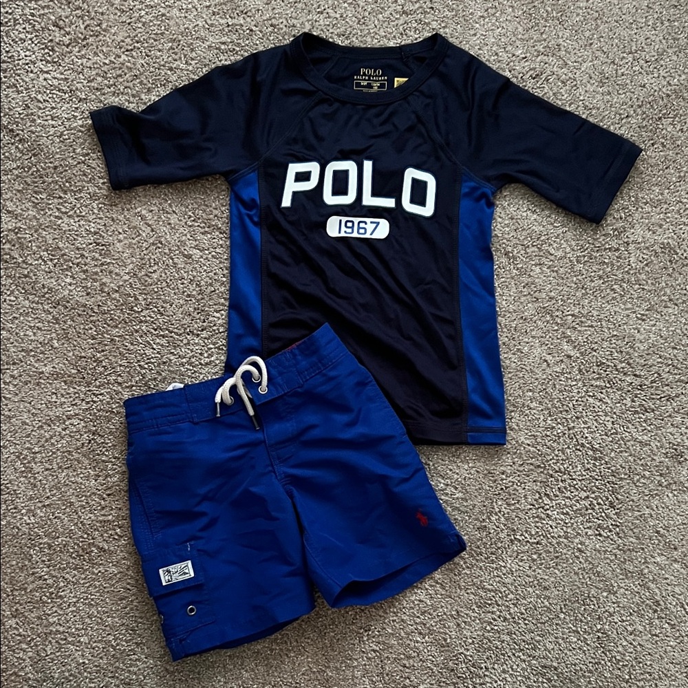 Polo by Ralph Lauren boys Swim Rash guard and Swimsuit